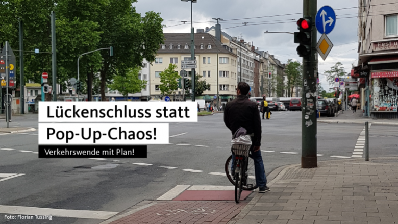 Am Worringer Platz ist für Radfahrer Schluss.