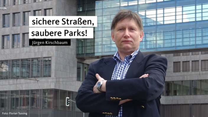 Jürgen Kirschbaum wirbt für sichere Straßen und saubere Parks