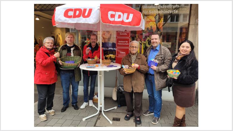 Osterinfostand der Oberbilker CDU Osterinfostand der Oberbilker CDU